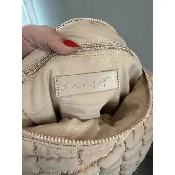 NWOT Free People Movement Quilted Carryall Bag Off White - Picture 5 of 8